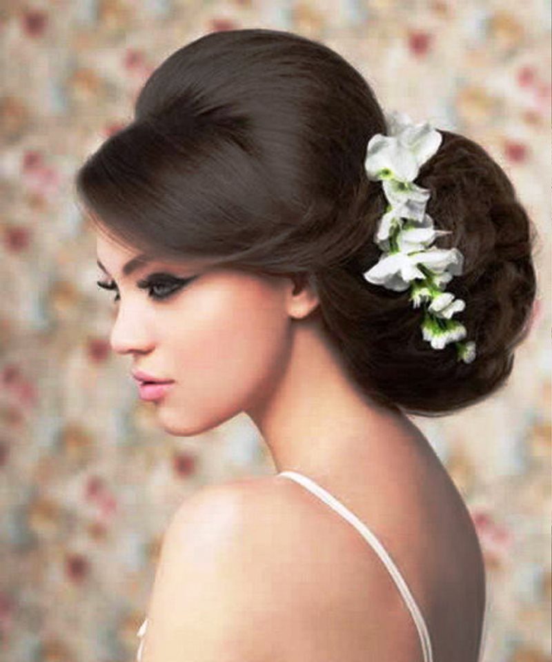 wedding hair styles flowers