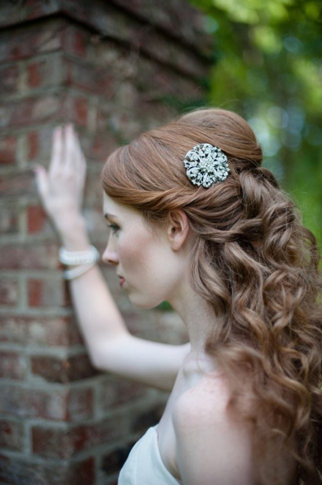 Wedding Hairstyles Curly Half Up