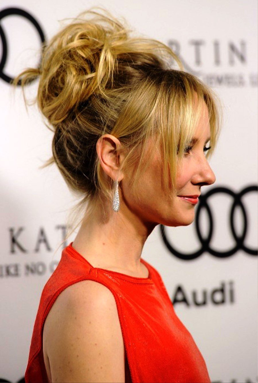 Anne Heche Sexy Messy Updo With Tousled Curls