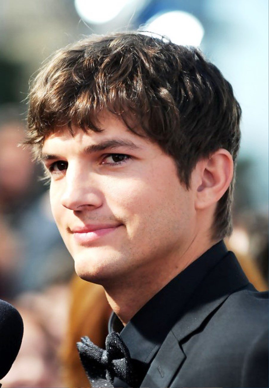 Ashton Kutcher Layered Short Haircut For Men