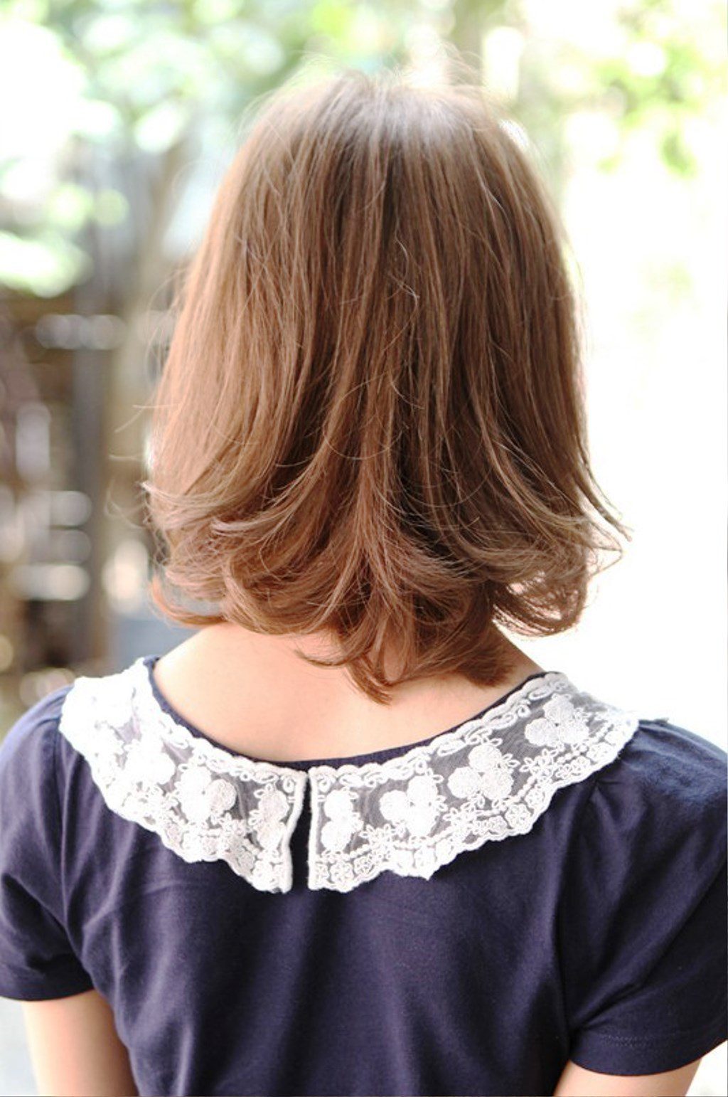 Back View Of Cute Japanese Bob Hairstyle