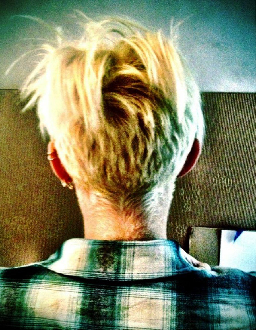 Back View Of Miley Cyrus Pixie Cut