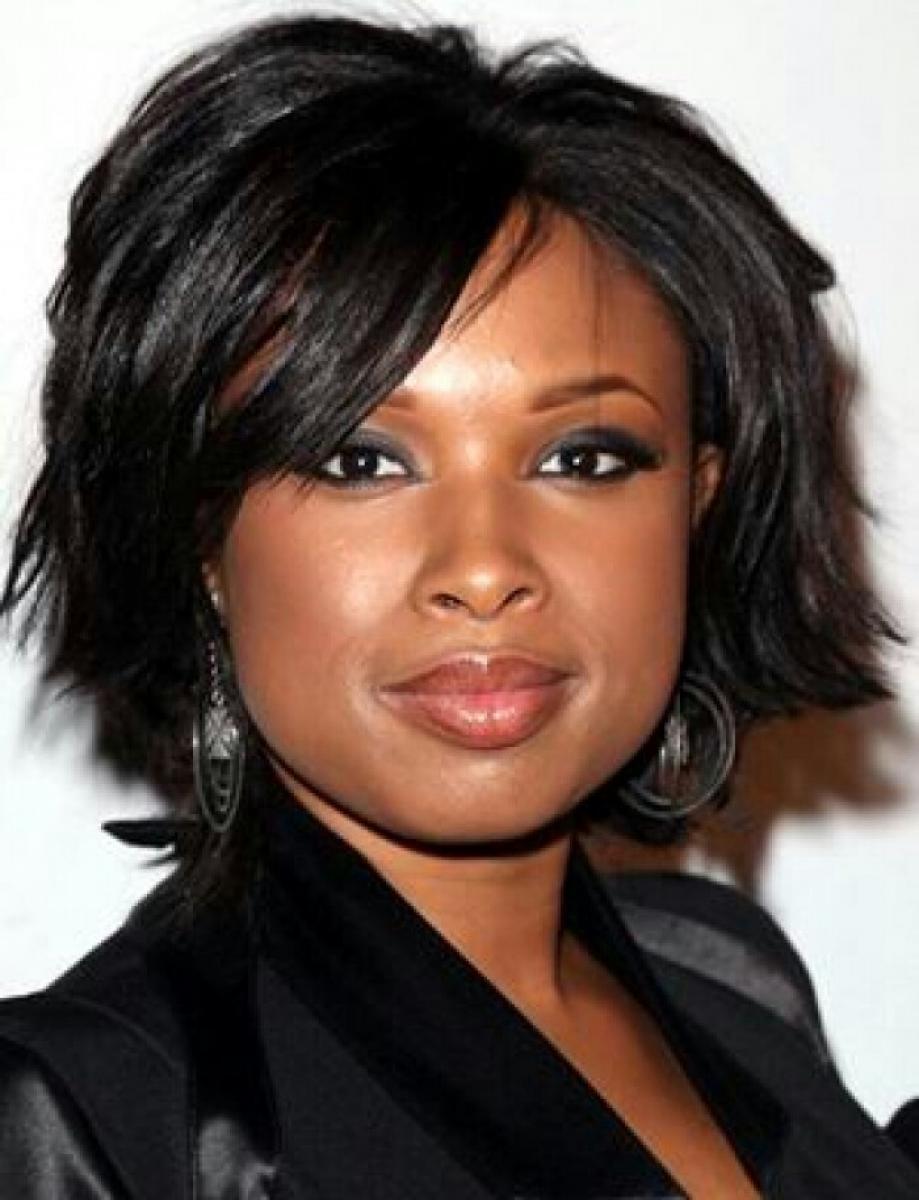 Black Hairstyle for Round Faces 2013