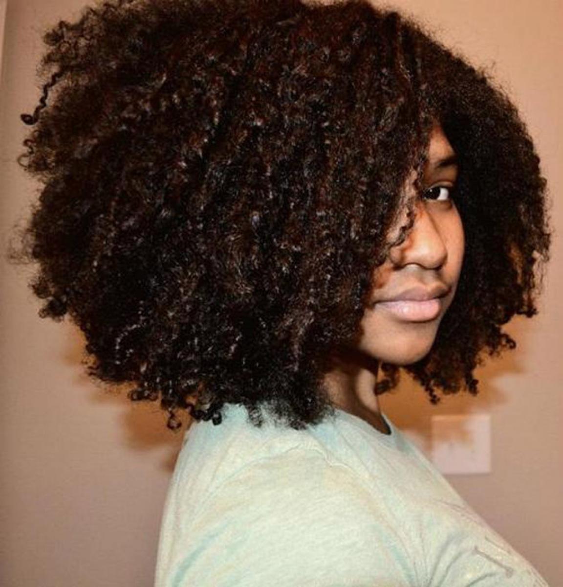 Black Natural Curly Hairstyles for Medium Length Hair