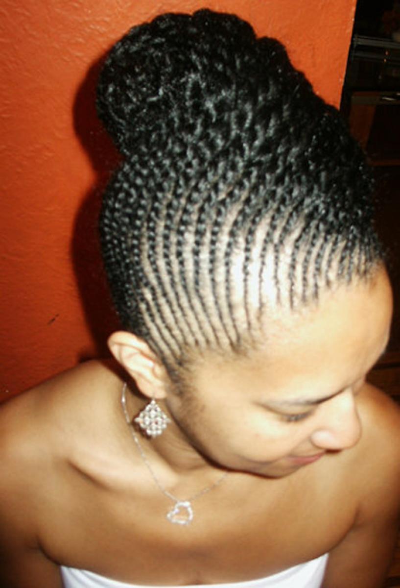 Black Updo Hairstyles with Twists
