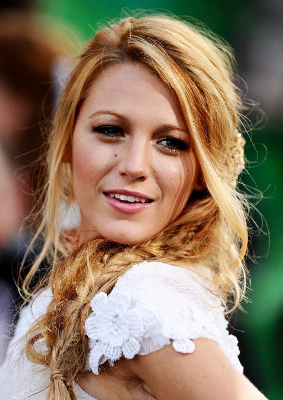 Blake Lively Messy Braided Hairstyle1