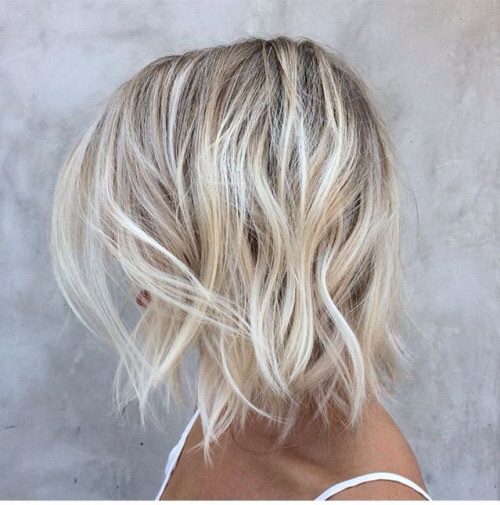 Blonde Bob with Beach Waves