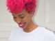 Bright Short Natural Pink Afro