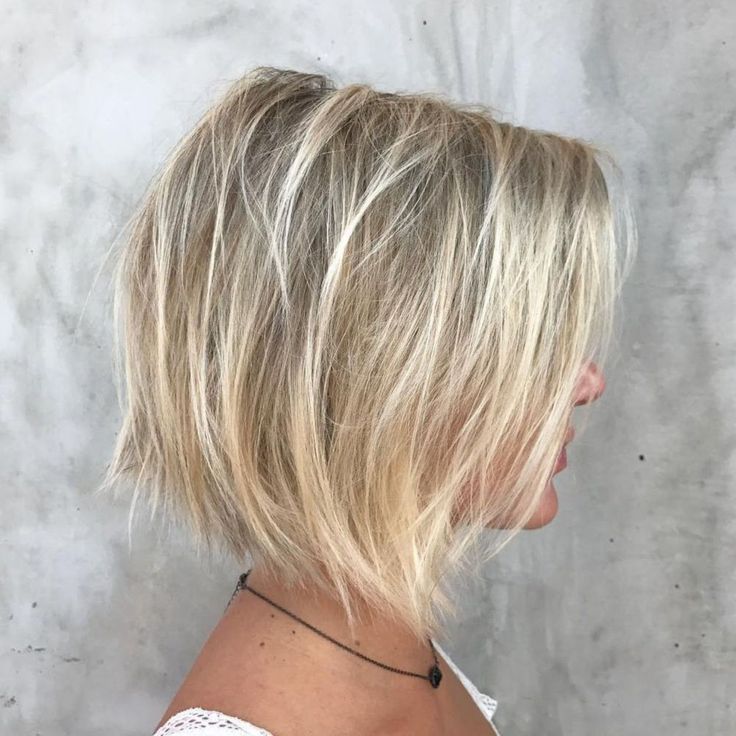 Bronzed Blonde Bob Blowout