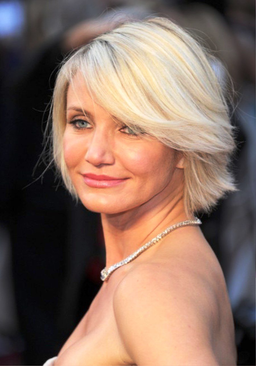 Cameron Diaz Short Blonde Bob Hairstyle