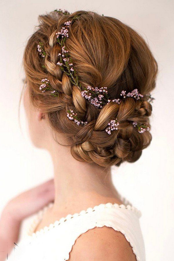Crown Braids With Floral Accents