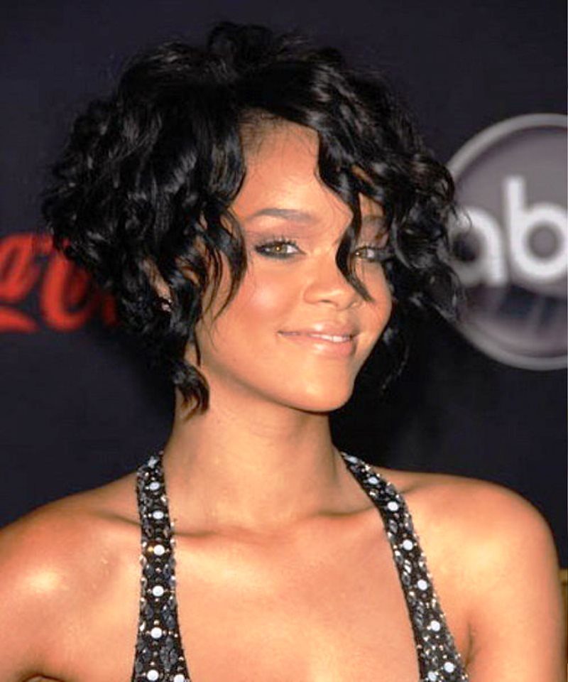 Curly Hairstyles Short By Rihanna