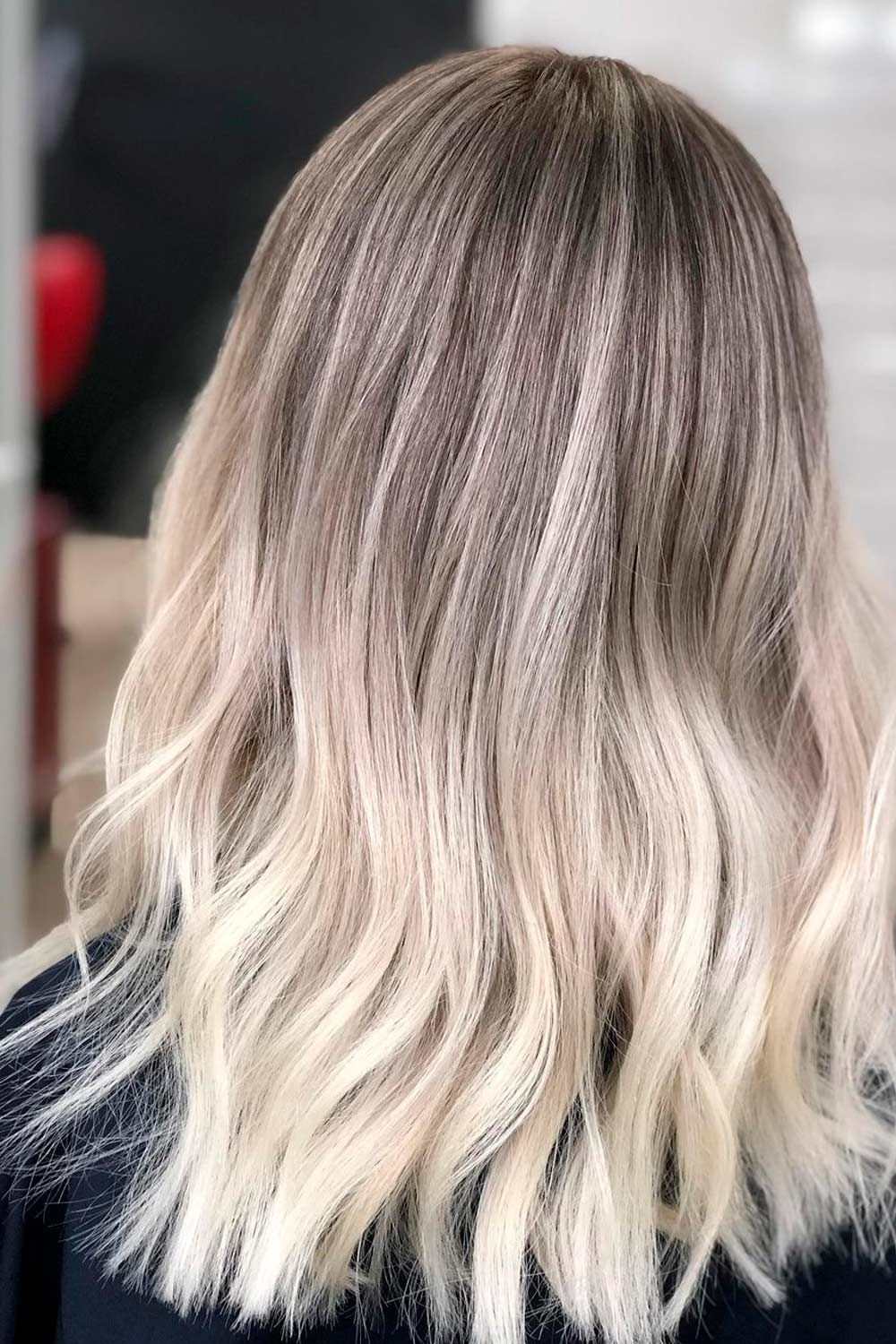 Cute Ashy Ombre Medium Length Hairstyle