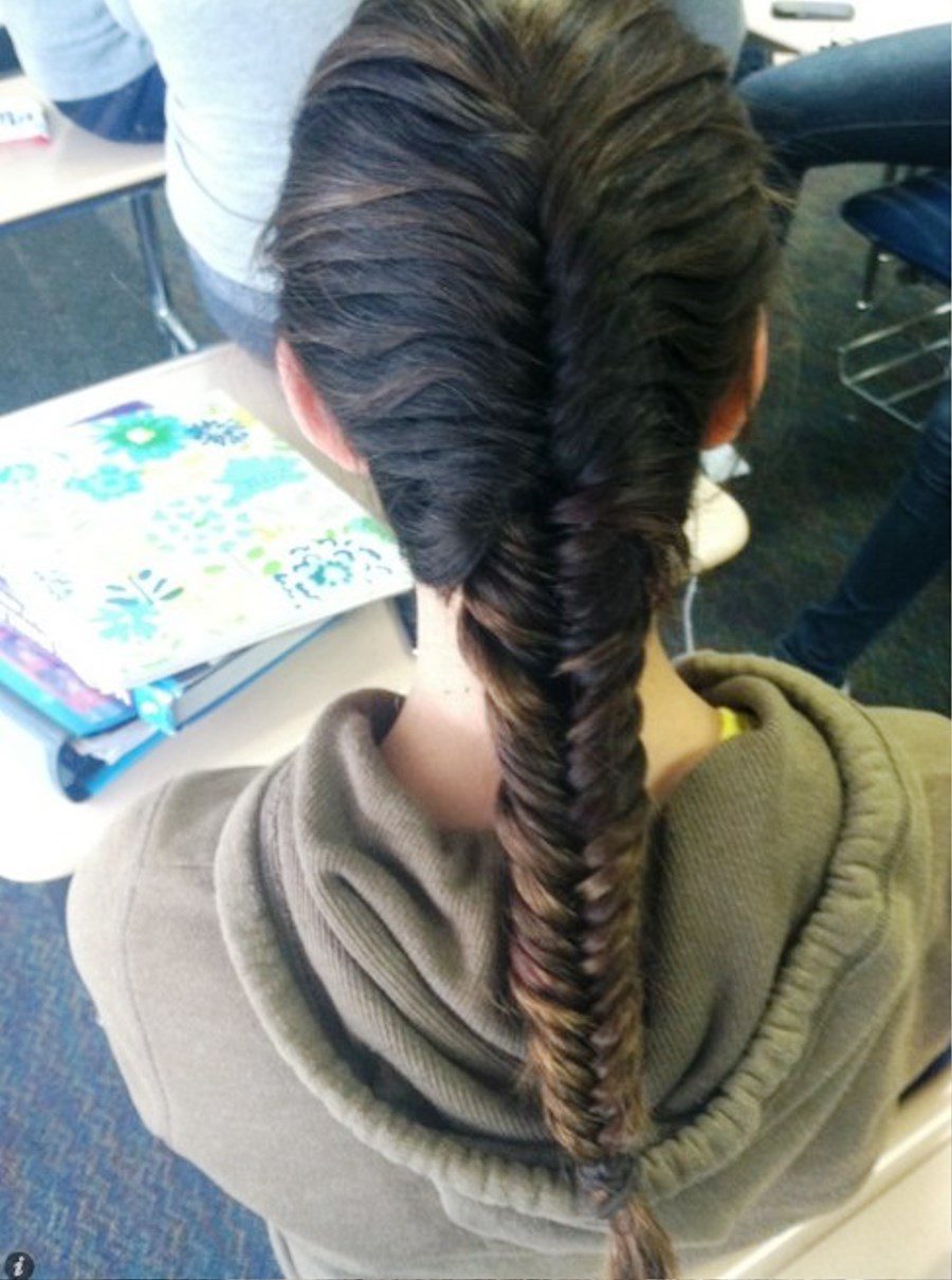 Cute French Fishtail Braid For Long Hair