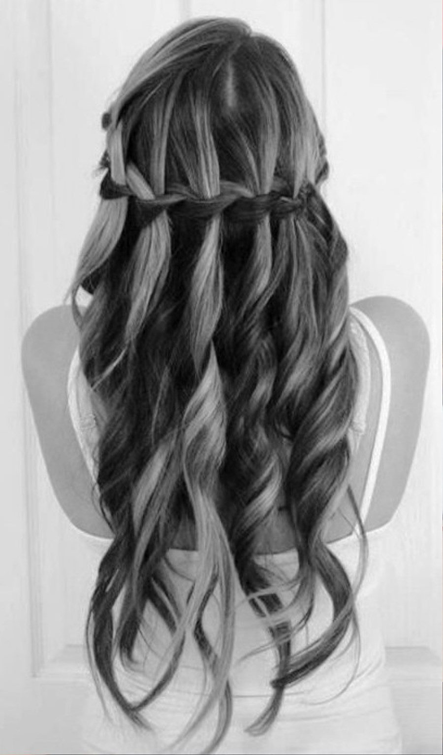 Cute Waterfall Braid Hair