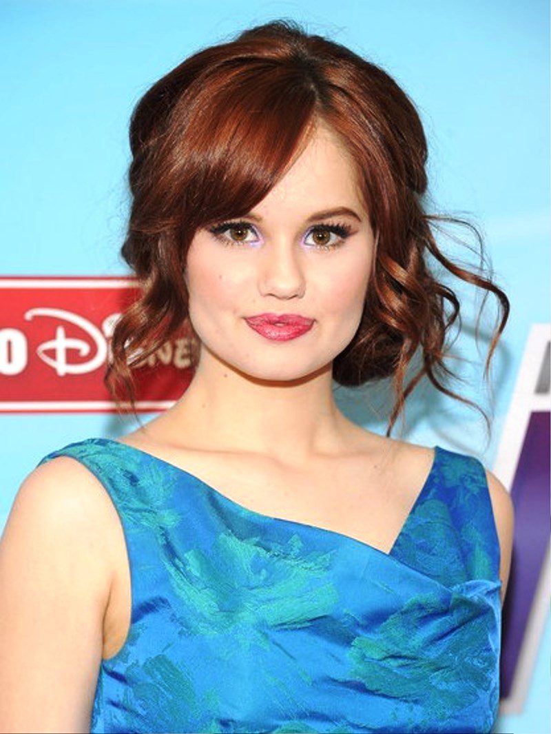 Debby Ryan Side Swept Curly Updos