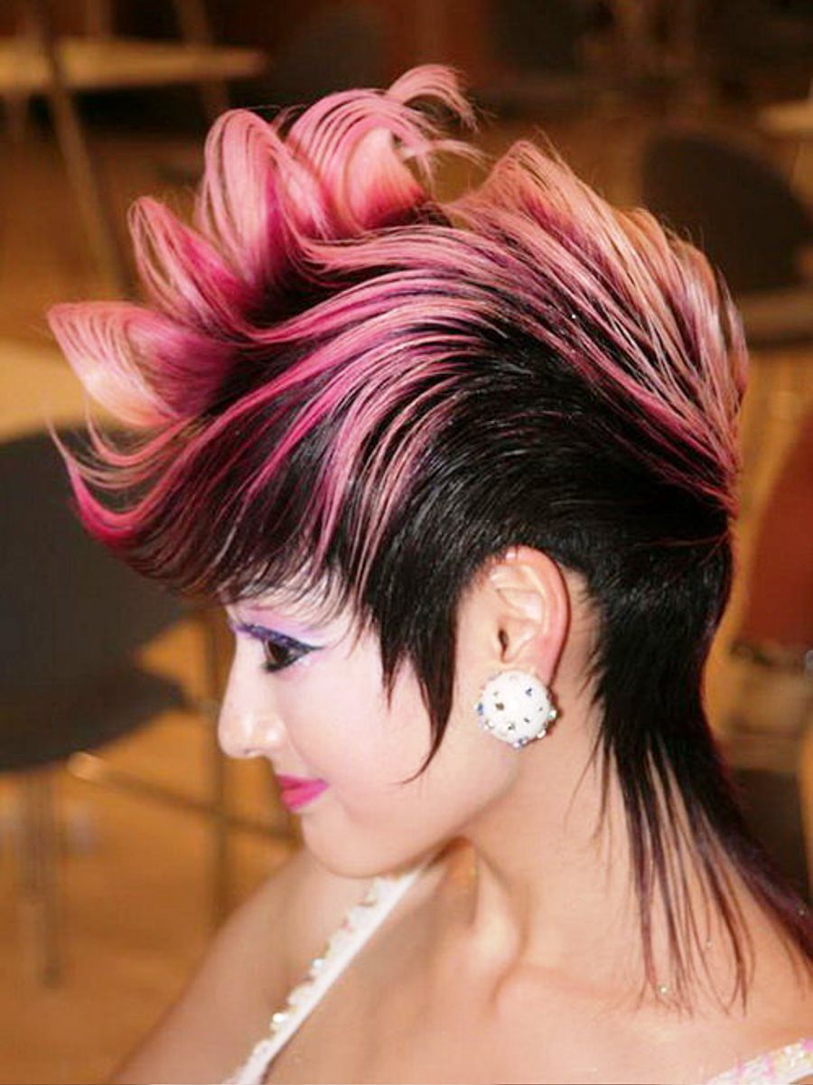 Different Punk Hairstyles Pink