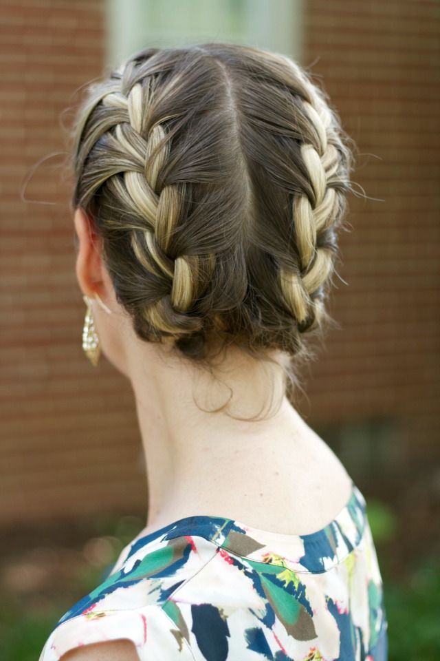 Double French-Braided Updo