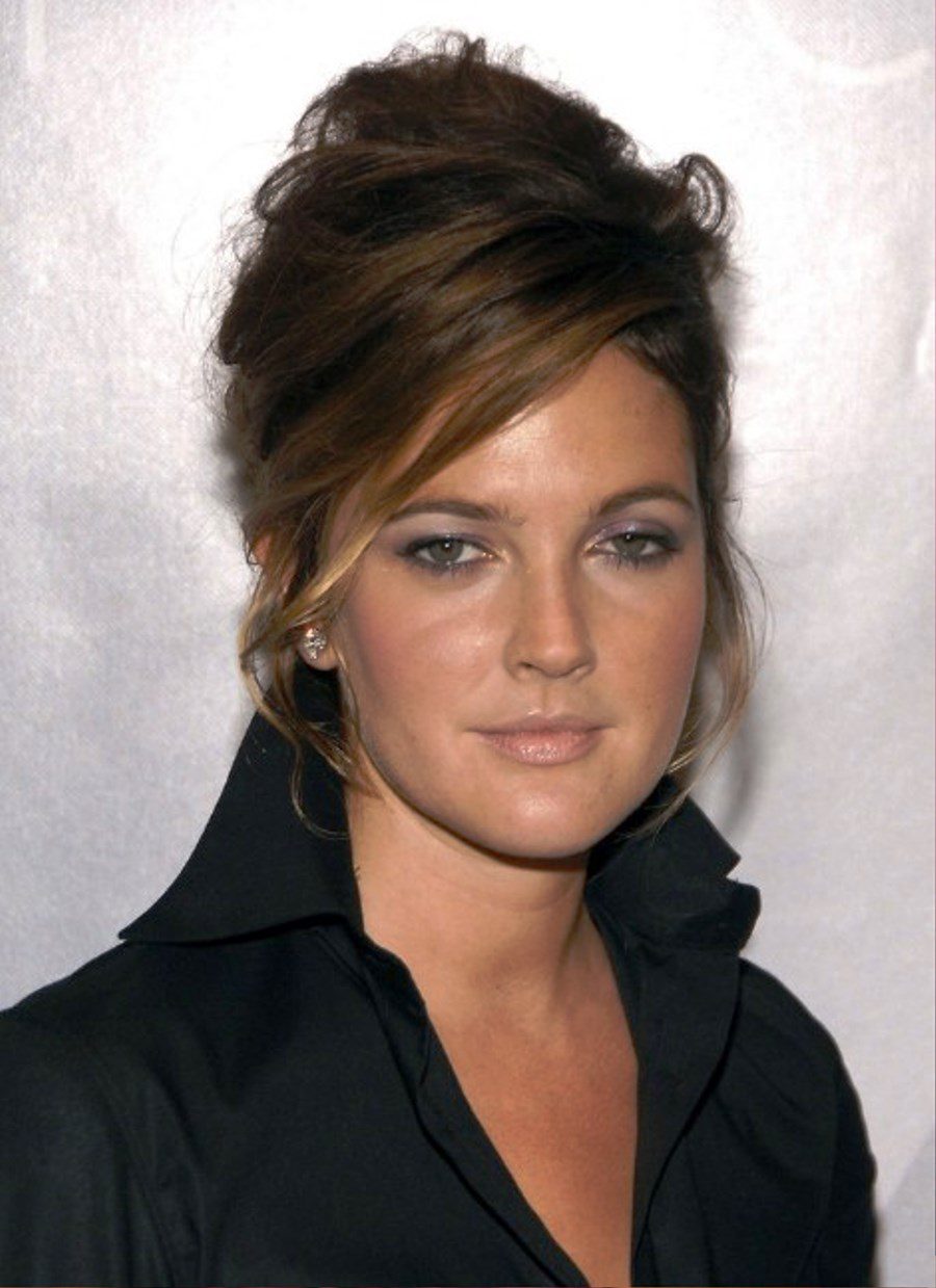 Drew Barrymore French Twist Updo Haircut
