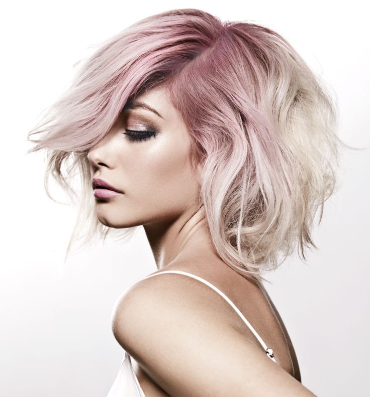 Dusty Pink Shadow Root Bob