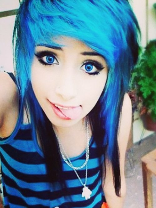 Emo Hairstyles Blue