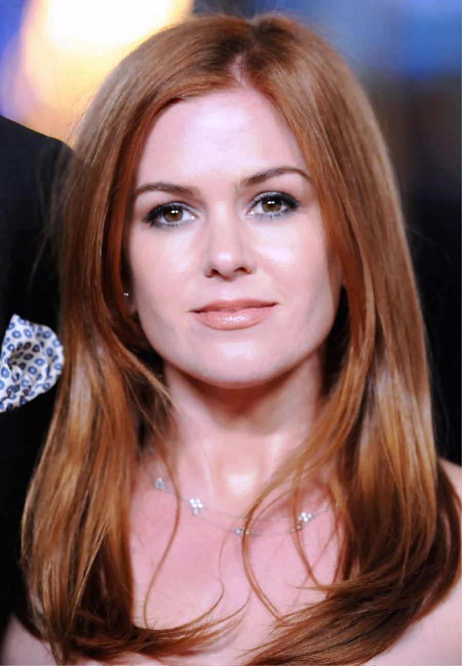 Fire Red Locks For Winter Isla Fisher Hairstyles