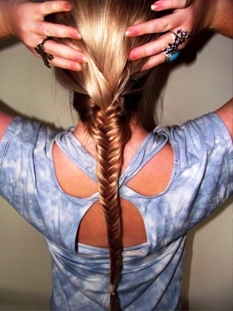 Fishtail Braid Hairstyle For Girls