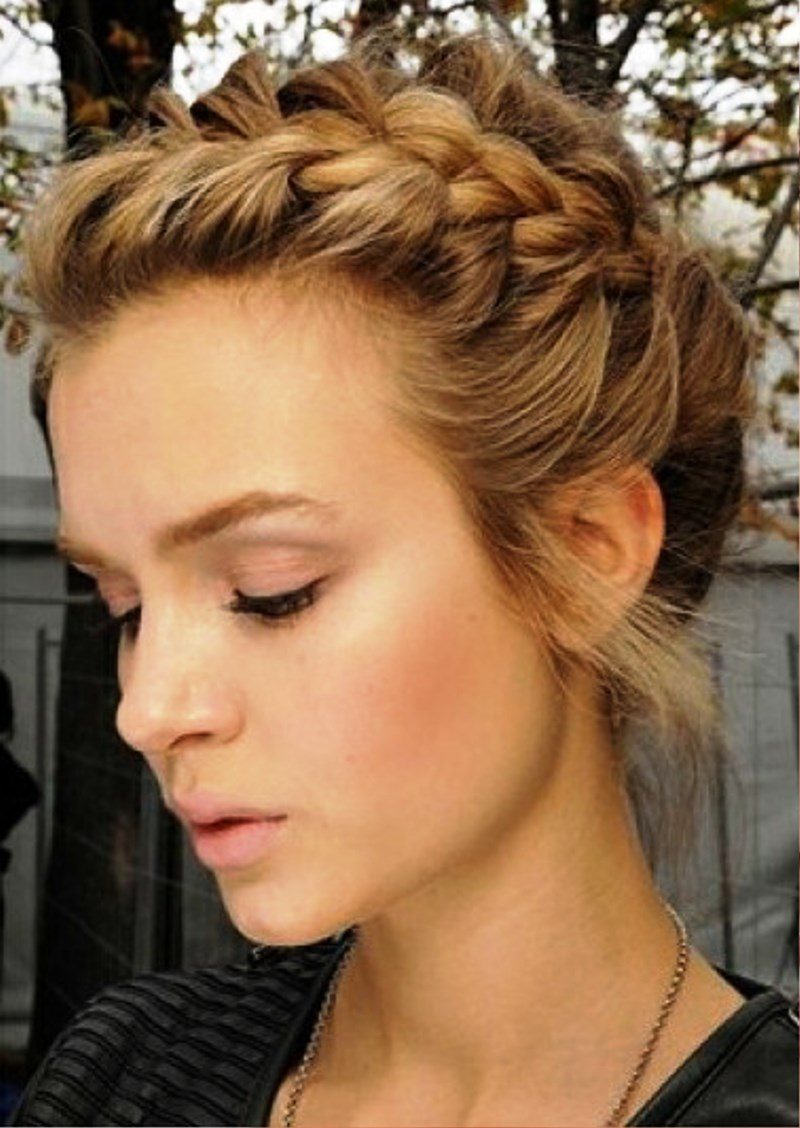 French Braid Updo Hairs