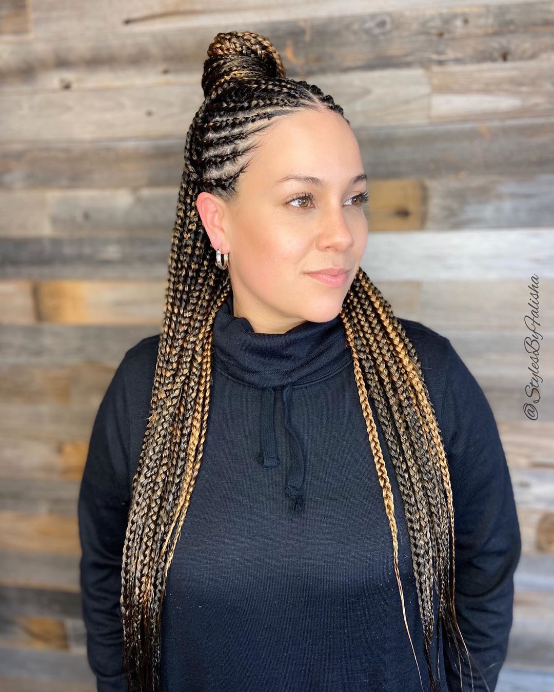 Half-Up Box Braids