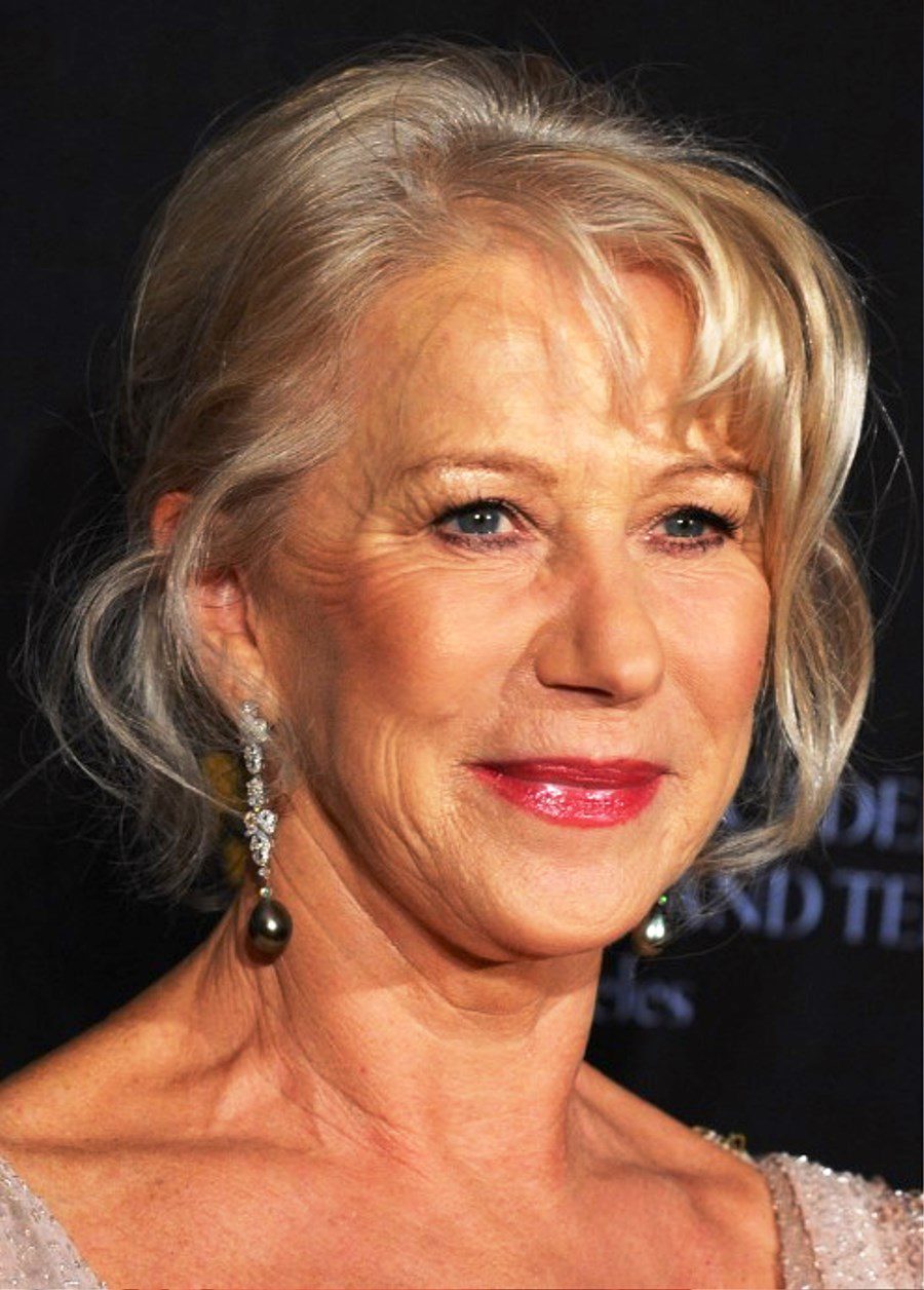 Helen Mirren French Twist Updo For Women Over 60