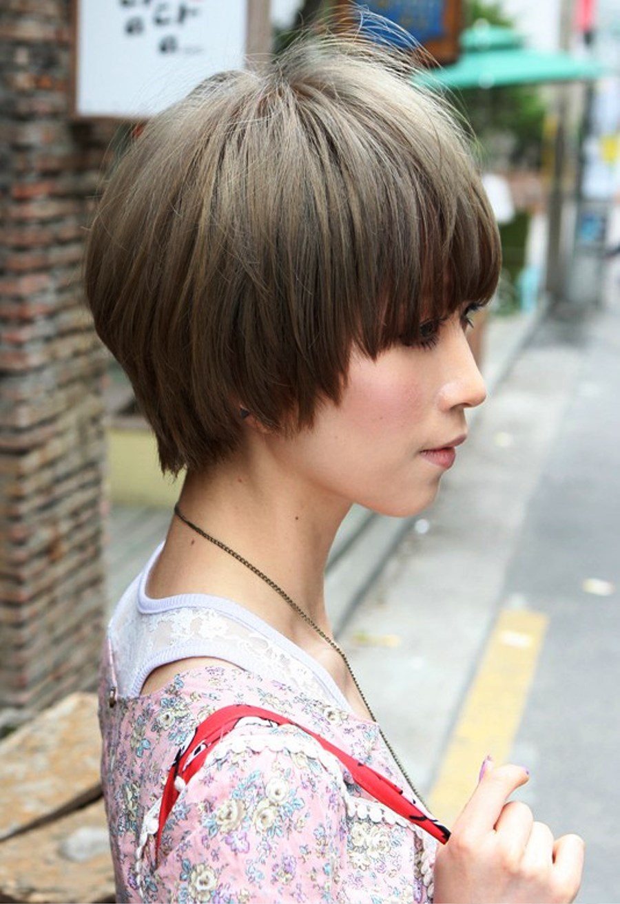 Hottest Short Japanese Hairstyle With Long Bangs