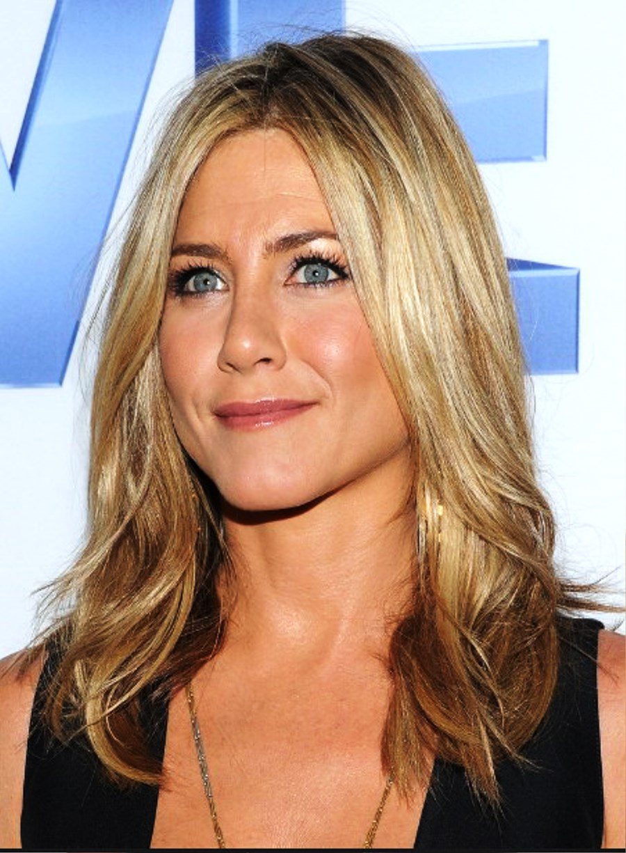 Jennifer Aniston Long Center Part Hairstyle