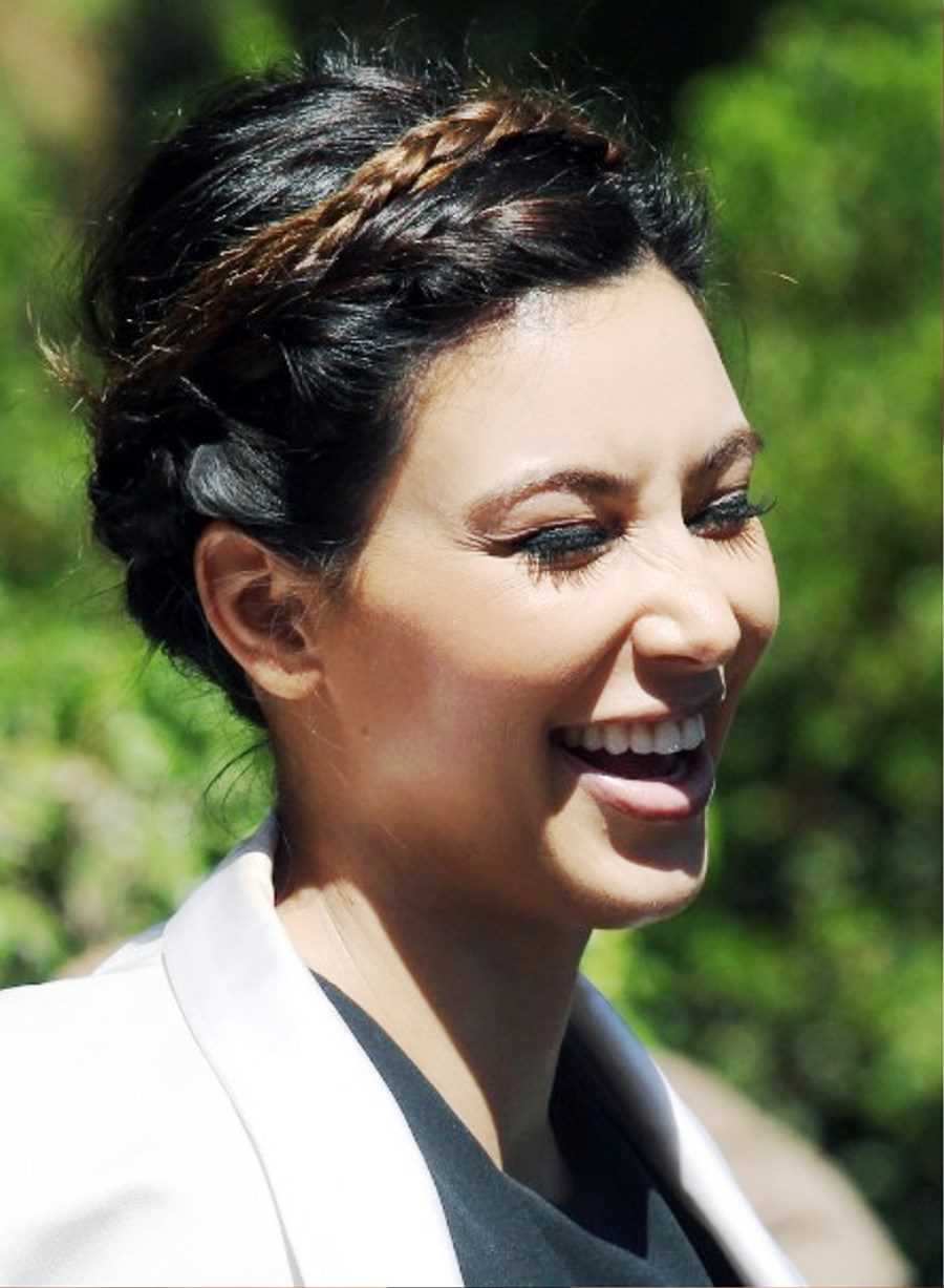 Kim Kardashian Braided Updo