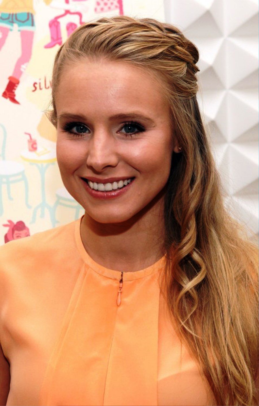Kristen Bell French Braided Hairstyle