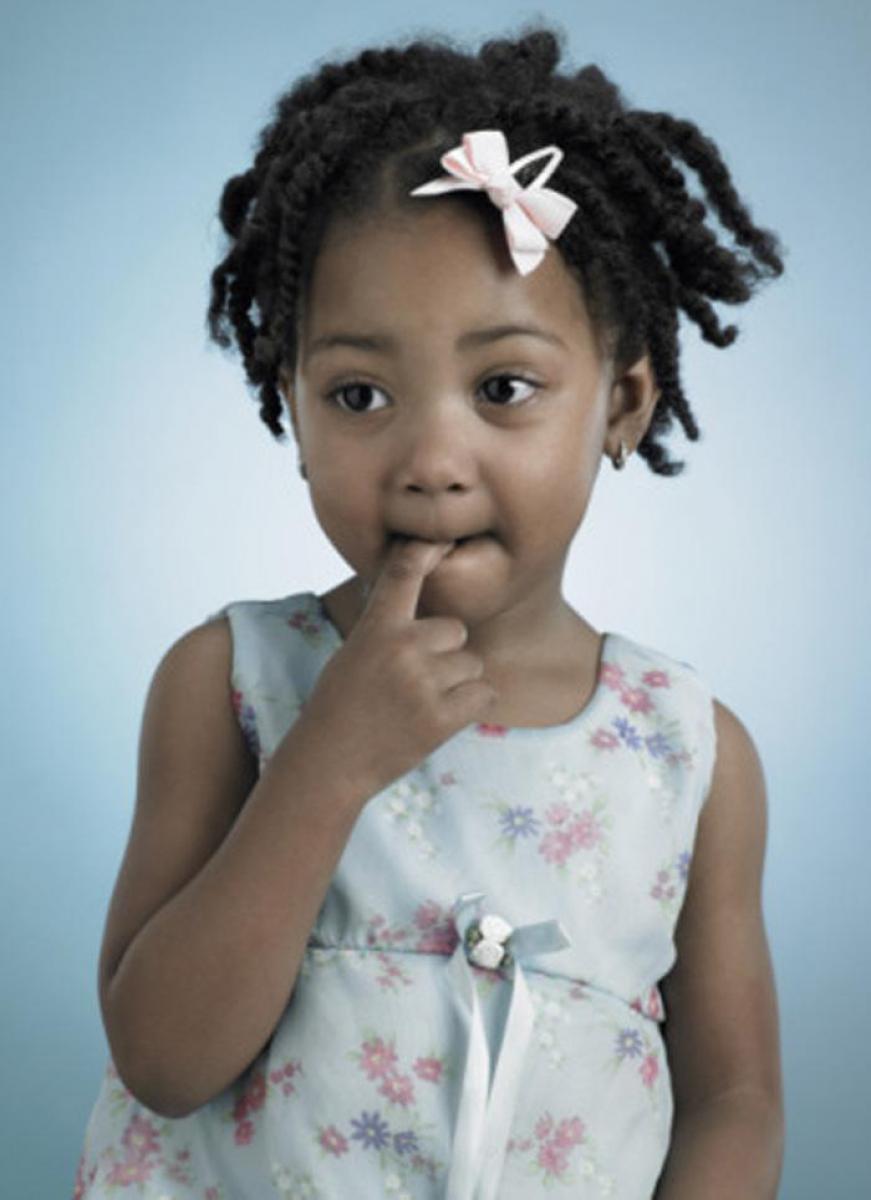 Little Black Girls Hairstyles with Barrettes