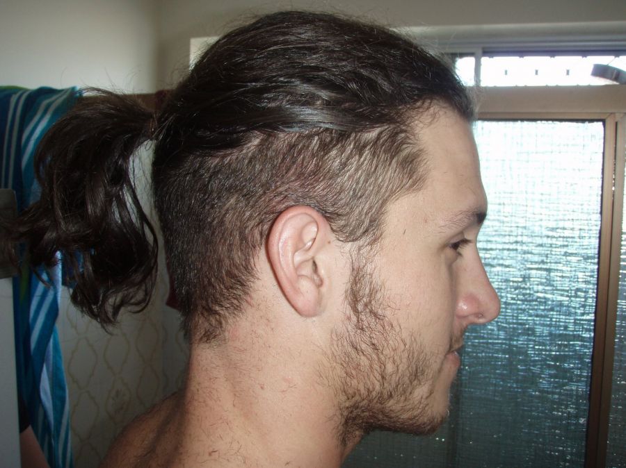 Long Hair On Top Shaved On Sides Men