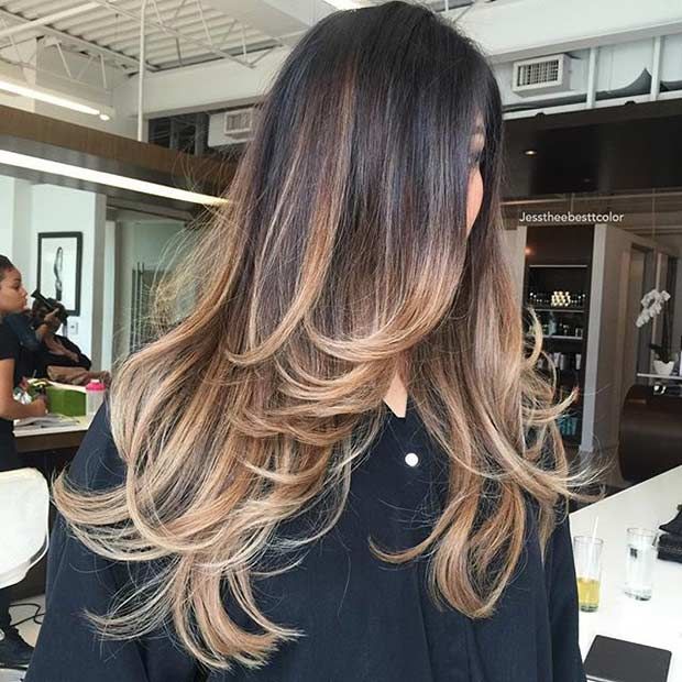 Long Layered Ombre Hair
