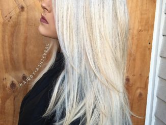Long Layered White Blonde Hair