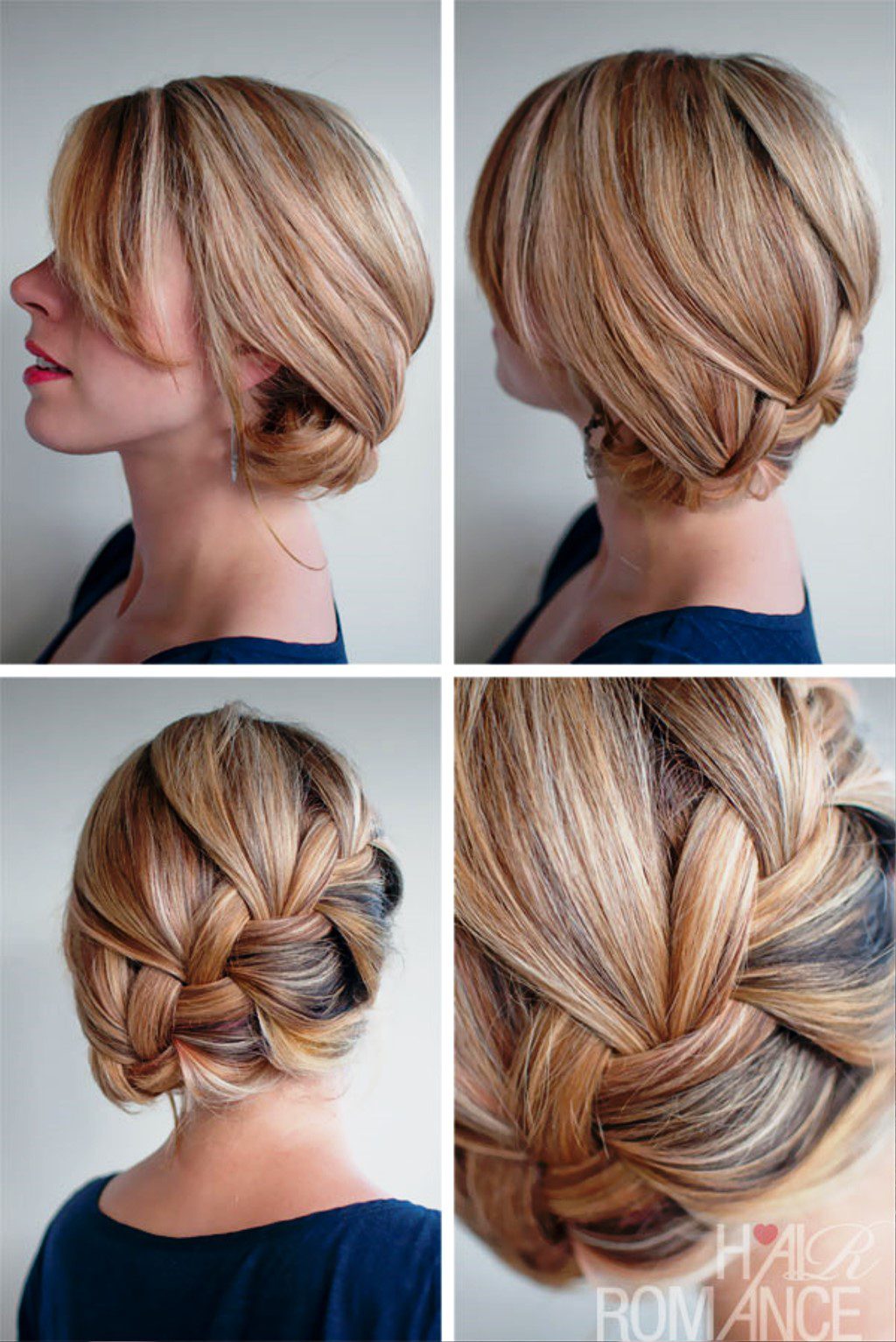 Loose French Braid With Sideway Twist