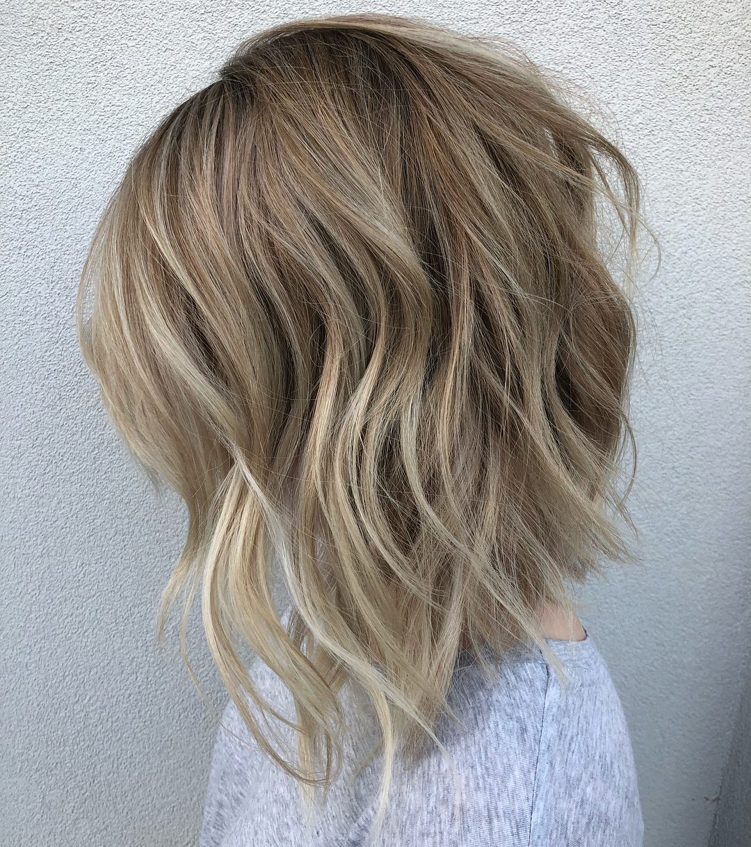 Messy Long Bob for Thin Hair