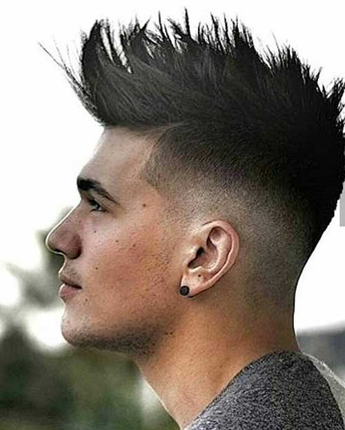 Messy Spiky Hair with Low Taper Fade