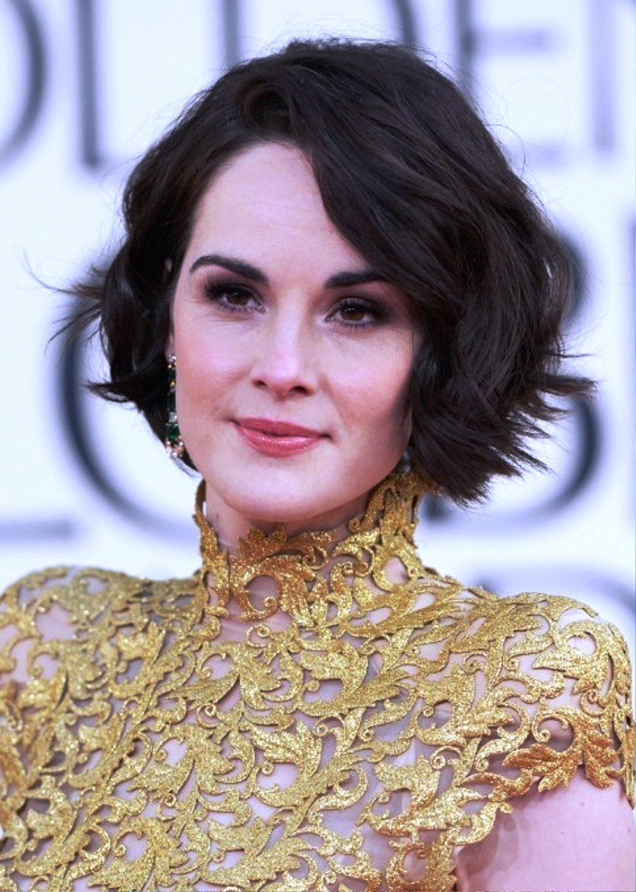 Michelle Dockery Short Wavy Bob Hairstyles 2013