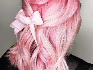 Mid-Length Effortless Pink Petal Half Updo