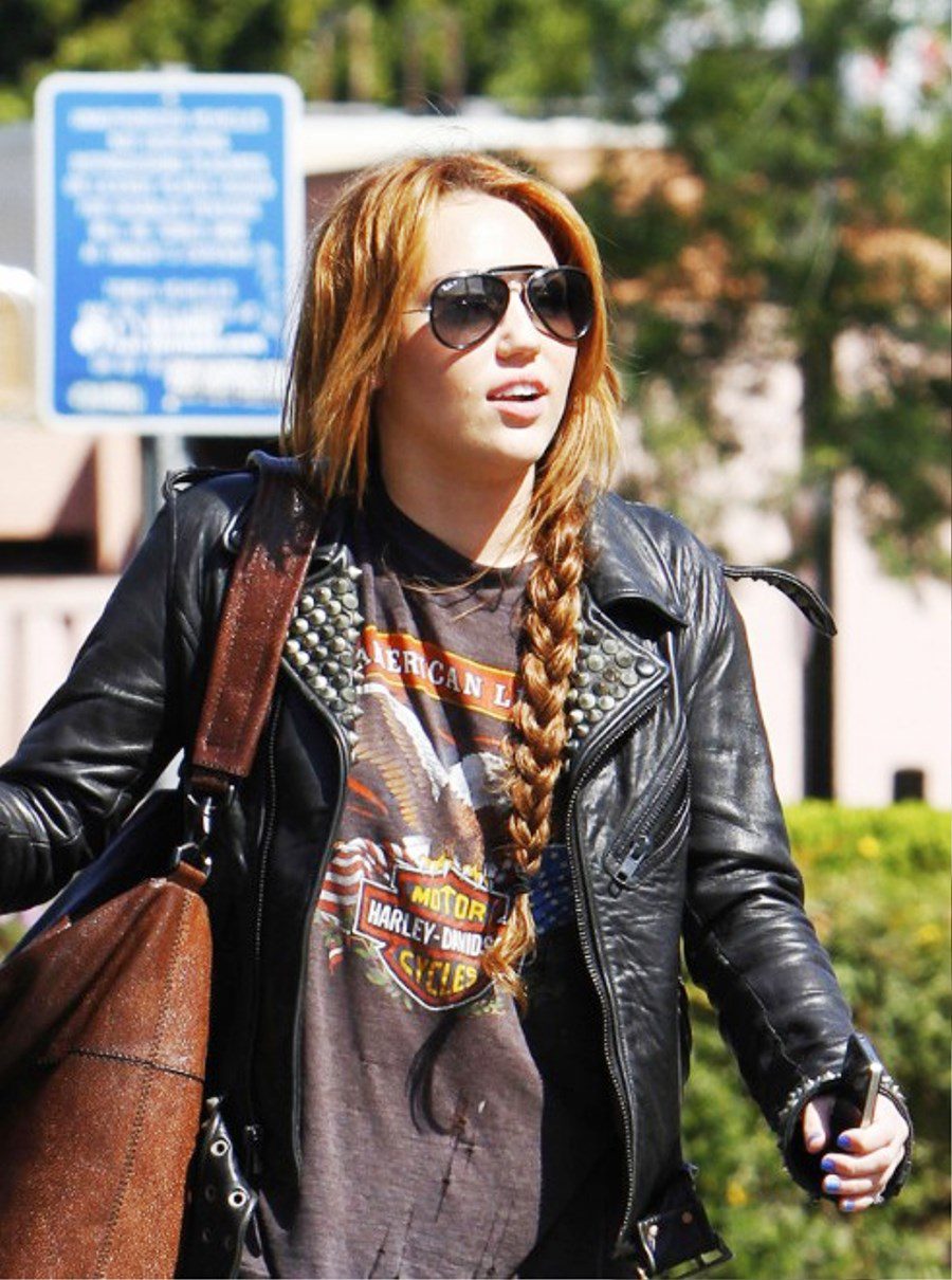 Miley Cyrus Casual Side Braid