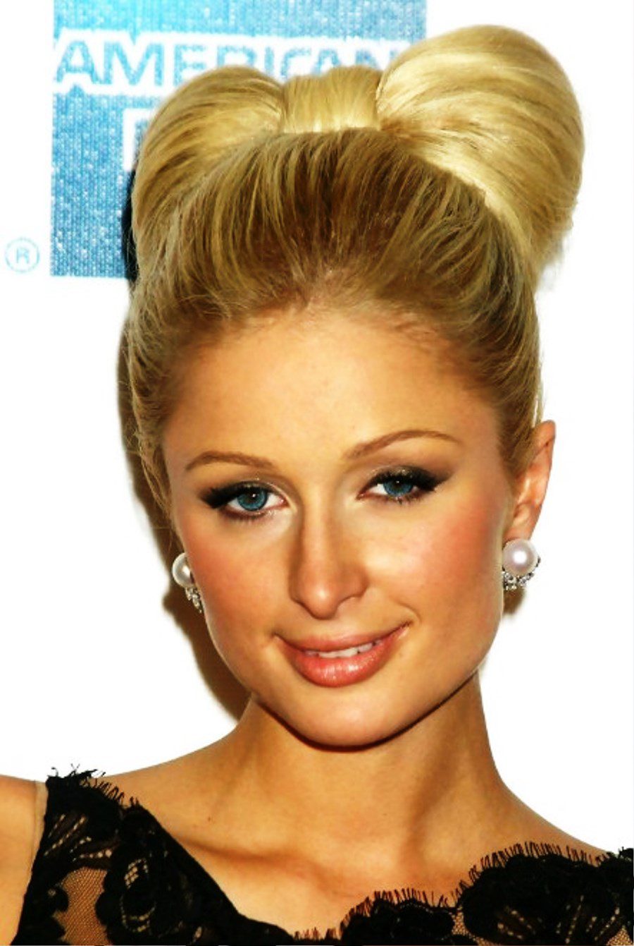 Paris Hilton Stylish Knot Hair Style