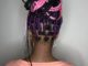 Pink and Black Knotless Braids