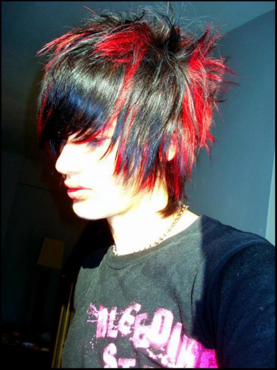Red and Black Hairstyles for Guys