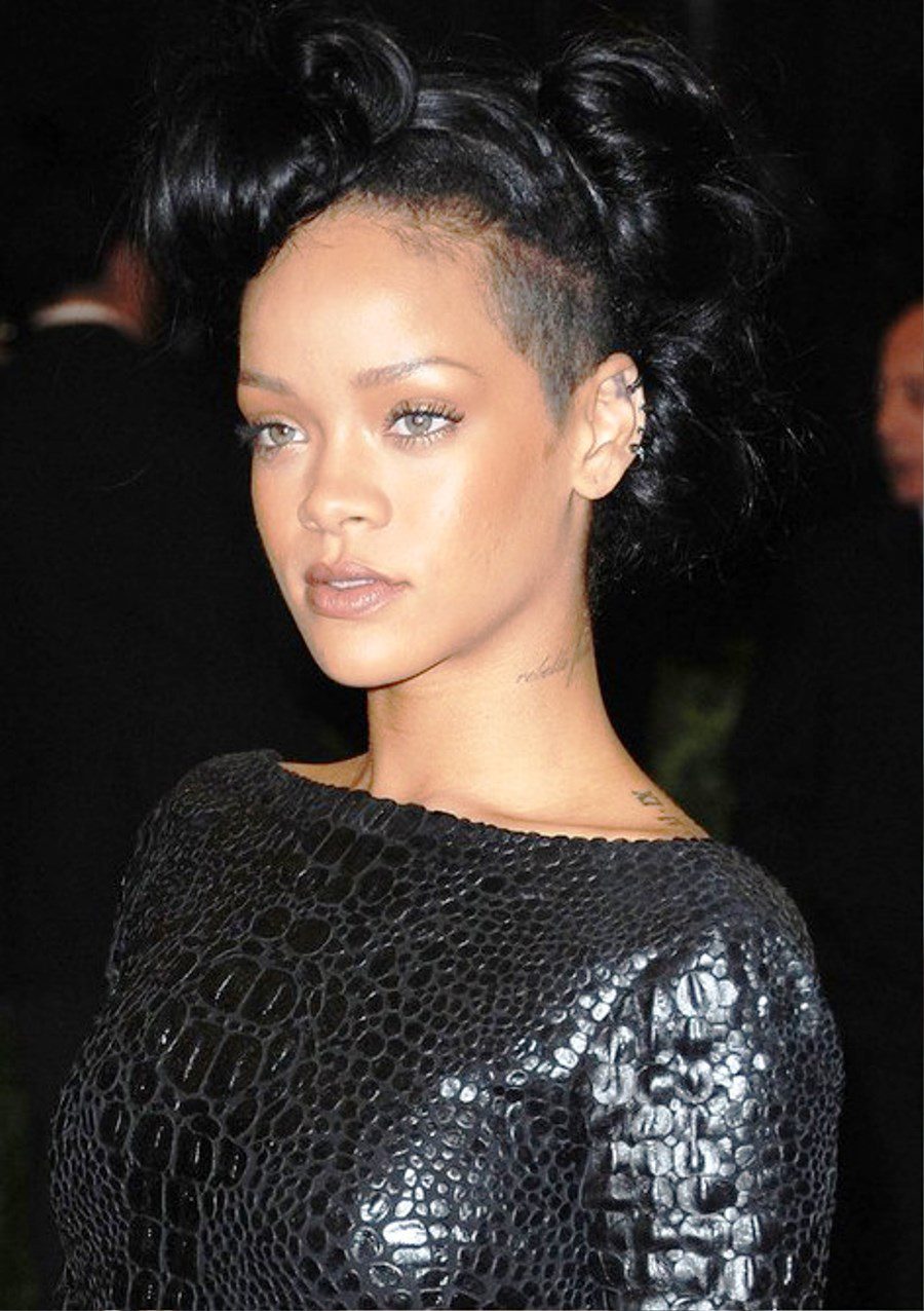 Rihanna Black Updo
