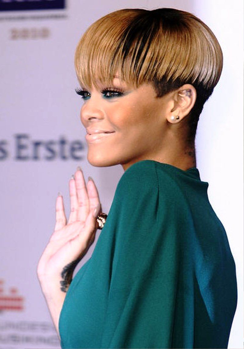 Rihanna Bowl Haircut