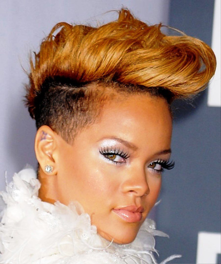 Rihanna Fauxhawk Haircut